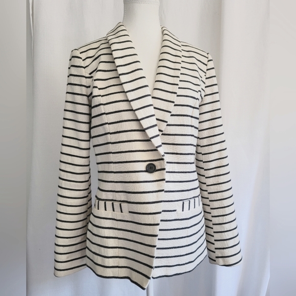 Kew 159 》Nautical Stripes Soft Structured Blazer - Picture 1 of 11